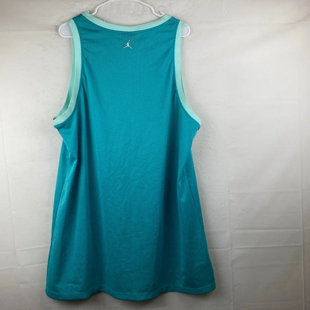 Jordan Basketball Jersey Men XL Teal Mesh Jumpman 23 Nike Athletic Streetwear
